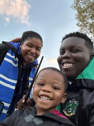 HAPPY HALLOWEEN!! Jason, Jasmine and I were Hogwarts witches and wizards  this year. He made off with enough candy to last until next year. Now off  to bed!