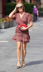 Amanda Holden puts on VERY long legged display in a red floral wrap dress |  The Bharat Express News