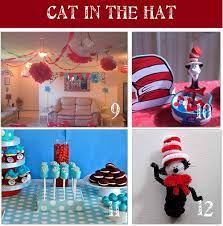 16 Ways To Party With Cat In The Hat Seuss Baby Shower Kids Birthday Party Dr Seuss Baby Shower