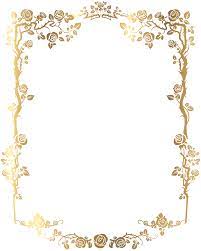 Decorative Rose Frame Png Clip Art Image Wedding Invitations Borders Rose Frame Gold Foil Wedding Invitations