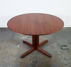 Like a magic trick, these hidden leaf dining tables seem to grow before your eyes. Mid Century Danish Modern Dining Table Teak Dyrlund Extension Denmark Leaf X2 Round Oval Denmark Vintage Kitchen Restored Refinished Mcm Mid Century Sacramento