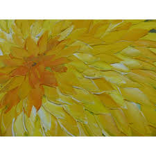 She has attended some of the finest art schools, but is mostly self taught. Yellow Green Flower Oil Painting Sun Flowers By Hilda Rindom Chairish
