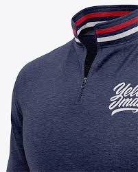 Download Men S Heather Quarter Zip Sweatshirt Mockup Front Half Side View In Apparel Mockups On Yellow Images Object Mockups