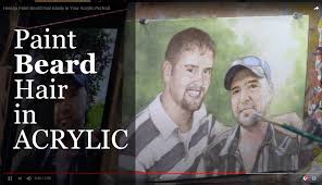 What's the best way to paint straight hair? How To Paint Beard Hair Easily In Your Acrylic Portrait Realistic Acrylic Portrait School