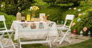 Estilo Masa Ortusu Bej Yesil Online Alisveris Sweet Home Yesil Bej