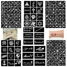 7 Sheet Henna Tattoo Stencil Temporary Tattoos Templates Setindian Arabian Tattoo Reusable Stickers Stencils Bo Tattoo Templates Glitter Tattoo Kit Tattoo Kits