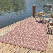 Safavieh cabana clover 4' x 6' indoor/outdoor rug. Rust Red 4 X 6 Outdoor Lattice Rug Rugs Com
