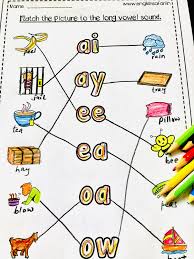 Free Long Vowel Match Www Englishsafari In Long Vowel Sounds Worksheets Long Vowel Sounds Vowel Worksheets