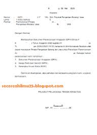 Demikian surat balasan penawaran ini kami buat, kami akan menunggu tindak lanjut mengenai pembelian peralatan kantor tersebut selama kurun waktu 10 hari dimulai dari tanggal12 juni 2014. Format Surat Permohonan Proses Pengadaan Barang Jasa Secercah Ilmu