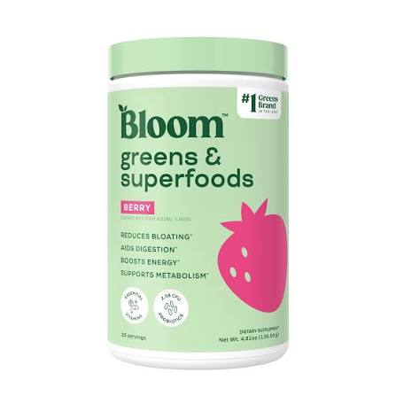 Bloom Nutrition Greens & Superfoods Powder, Frosted Lemonade, 25 Servings