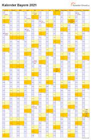 Kalender 2021 bayern mit feiertagen kalender 2021 bayern als pdf oder excel Feiertage 2021 Bayern Kalender