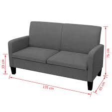 Altri manualiangersby divano a 2 posti104.691.86. Divano 2 Posti 135x65x76 Cm Grigio Scuro Sofa Divanetto Letto Poltrona Ebay