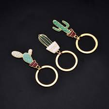 Lovely Cactus Keychains Women Potted Succulent Plants Shaped Keychain Creative Car Key Chains Jewelry In Key Chains From J In 2020 Chains Jewelry Keychain Car Keychain