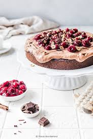 Vegane Schokotorte Mit Kaffee Kirschen Maras Wunderland Rezept Lebensmittel Essen Vegane Schokotorte Mohnkuchen Mit Streusel