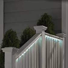 This solar rope light is ideal for accenting outdoor decks, railings, walkways and patios. Hampton Bay Solar Powered 16 Ft Clear Outdoor Integrated Led 5000k Day Light Landscape Rope Light With Remote Panel 84130 The Home Depot