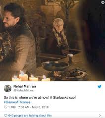 Every scene is watched over and over again by dedicated fans, especially when is that a… starbucks cup? Game Of Thrones Fans React To The Scene Stealing Starbucks Cup Tv Fanatic