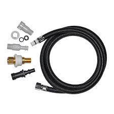 This replacement hose kit takes nsf/ktw/w270/acs/wras certified pe inner hose for safe drinking water and family health. Faucet Sprayers Hoses At Lowes Com