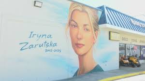Mural of Iryna Zarutska up on local business