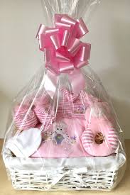 Striped Rabbit Baby Girl Gift Basket Baby Girl Gift Baskets Baby Shower Baskets Baby Gift Basket