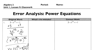 My Algebra 2 Students Needed More Practice Solving Equations With Rational Exponents I Was Trying To Think Of An Inte Algebra Error Analysis Solving Equations