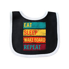 Famous quotes & sayings about wakeboarding: Wakeboarding Eat Sleep Wakeboard Repeat Baby Bib Walmart Com Walmart Com