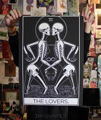 Lovers tarot card celestial stars lunar love drawing vector svg eps png cricut clip art thevelvetdiaries. The Lovers Tarot Card My Third Card Design Of The Major Arcana Been Having A Lot Of Fun With This Series