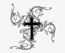 Download rose flower with branch and leaves for free. Cross With Vines Clip Art Clip Art Black And White Free Gothic Cross Vector Free Transparent Png Download Pngkey