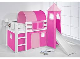 Trouver celui adapté à votre enfant. Lit Sureleve Ludique Jelle 90x190 Cm Rose Lilokids Blanc Laque Avec Tour Toboggan Et Rideaux Vente De Lit Enfant Conforama