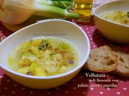 2 patate medie, 1 finocchio, 1 spicchio aglio, q. Vellutata Di Finocchio Con Patate Porro E Paprika