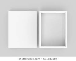 White Box Mockup Blank Box Template With Separate Lid In 3d Rendering Box Template White Box Mockup Design