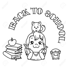 Back to school coloring page is an important part of big archive of coloring pages.try to use different colors, make picture back to school original! Welcome Back To School Cute School Kid Ready To Education Vector Royalty Free Cliparts Vectors And Stock Illustration Image 114772803