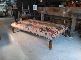 We can also supply this table with other legs that you may choose from our designs. Kilim Upholstered Ottoman Coffee Table Kilim