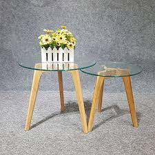 Glass furniture can be both visually stunning and practical. Glass Coffee Table Set Wood Leg Tempered Glass Small Coffee Table Global Sources