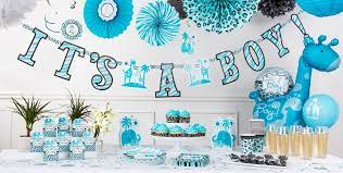 Blue Safari Boy Baby Shower Party Supplies Baby Boy Shower Party Baby Shower Party Decorations Safari Baby Shower Decorations