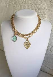 Gold Large Link Necklace Statement Thick Gold Necklace Gold Etsy Large Link Necklace Statement Necklace Link Necklace
