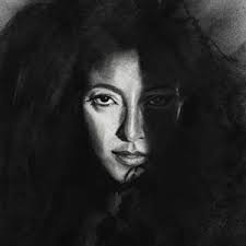 Profile of Woman Wearing Hijab, Charcoal Drawing by Rhome, 9 X 12, Original  Art, Not a Print