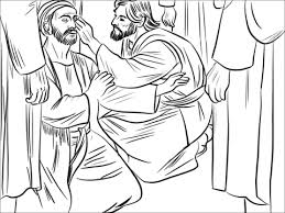 Jesus manded healed man not to tell anyone coloring page. Jesus Healed A Blind Man Mountain View Church
