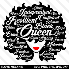 Download Black Queen Afro Woman Svg I Love Melanin