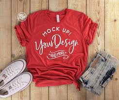 Heather Red T Shirt Mockup T Shirt Mockup Mock Up Shirt Shirt Mock Up Tshirt Mockup Flat Lay Mockup Product Ph Shirts Graphic Tee Shirts Mom Shirts