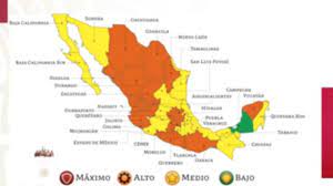 Estarán vigentes hasta el 22 de febrero. Mapa Del Semaforo Epidemiologico En Mexico Del 12 Al 25 De Octubre As Mexico