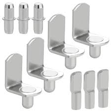 Wobe 60pcs Shelf Bracket Pegs Stainless Steel Shelf Pins Support Nickel Plated Shelf Peg Pin Supports For Cabinet Furniture Closet