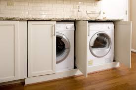 Hidden Washer And Dryer Transitional Laundry Room Twin Companies