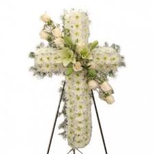 Check spelling or type a new query. White Simplicity Standing Cross In Seguin Tx Dietz Flower Shop Tuxedo Rental
