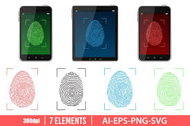 It's a piece of equipment used to show activity and functioning in the body at a cellular level using radiation. Unlock Fingerprint Scan Clipart 1266928 Illustrations Design Bundles