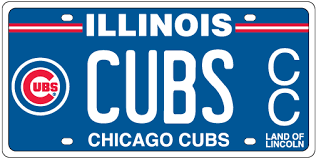 Personalized illinois license plate for bicycles, kid's bikes & cars version 3. Chicago Cubs License Plates