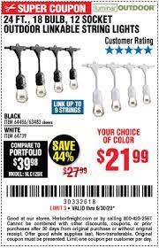 Use our valid harbor freight promo and free shipping codes. Luminar Outdoor 24 Ft 12 Bulb Outdoor String Lights For 21 99 Harbor Freight Coupons