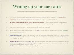 But snl doesn't use them; Writing Cue Cards