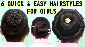 6 Quick Easy Hairstyles For Girls Cute Hairstyles Hairstyle Girl Easy Hairstyles Quick Easy Hairstyles Girl Hairstyles