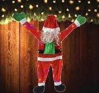 Amazon.com: Christmas Hanging Santa Claus, 43.3 Inch LED ...