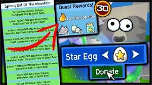 Some of them are good simulator with wonderful the latest ones are on dec 02, 2020 12 new bee swarm simulator star egg codes results have been found in the last 90 days, which means that every 8, a. All 30 Spirit Bear Quests Complete Rewards Star Egg Donation Roblox Bee Swarm Simulator Youtube
